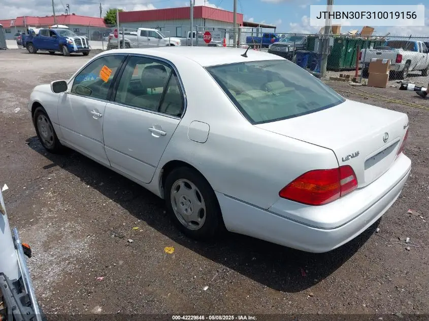 2001 Lexus Ls 430 VIN: JTHBN30F310019156 Lot: 42229846