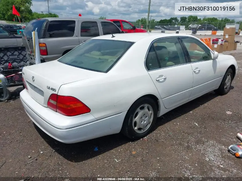 2001 Lexus Ls 430 VIN: JTHBN30F310019156 Lot: 42229846