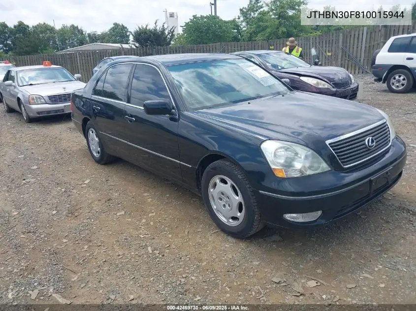 2001 Lexus Ls 430 VIN: JTHBN30F810015944 Lot: 42469730