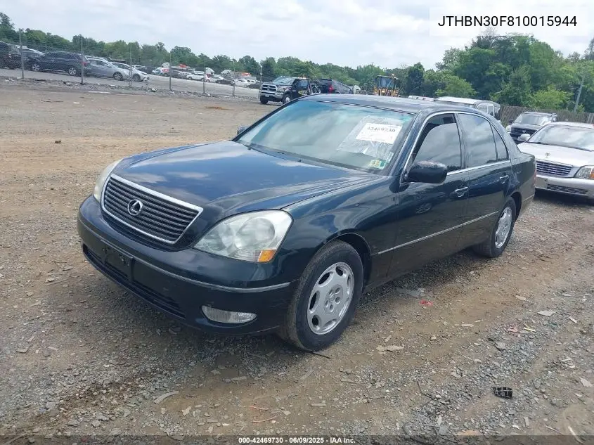 2001 Lexus Ls 430 VIN: JTHBN30F810015944 Lot: 42469730