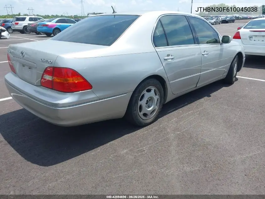 2001 Lexus Ls 430 VIN: JTHBN30F610045038 Lot: 42594696
