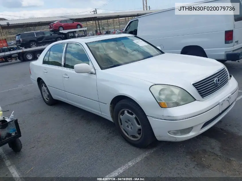 2002 Lexus Ls 430 VIN: JTHBN30F020079736 Lot: 42077136