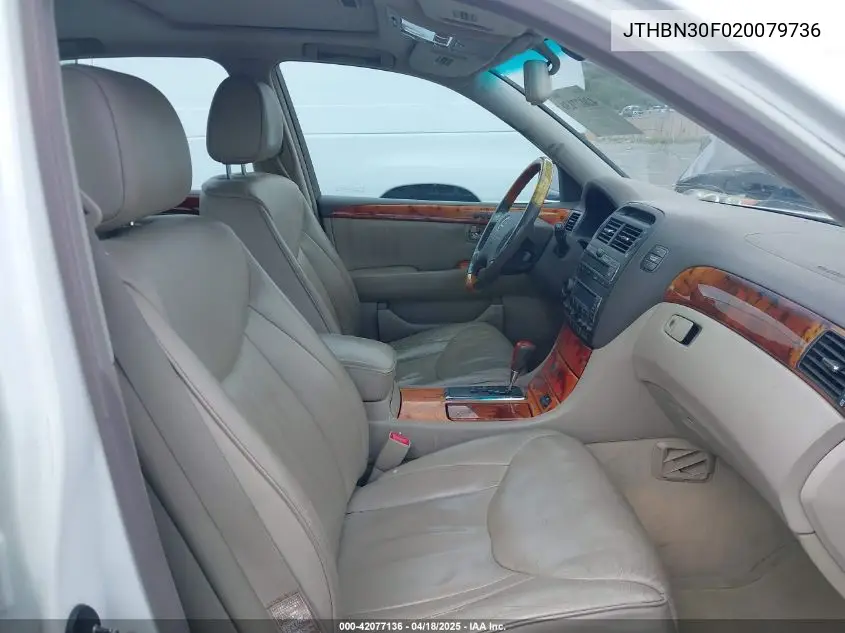2002 Lexus Ls 430 VIN: JTHBN30F020079736 Lot: 42077136