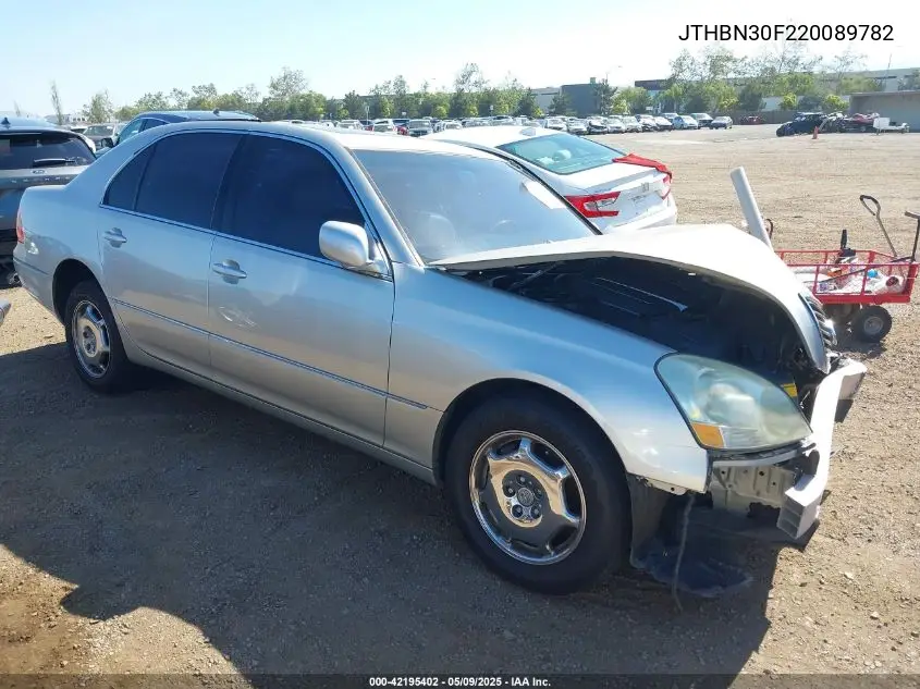 2002 Lexus Ls 430 VIN: JTHBN30F220089782 Lot: 42195402