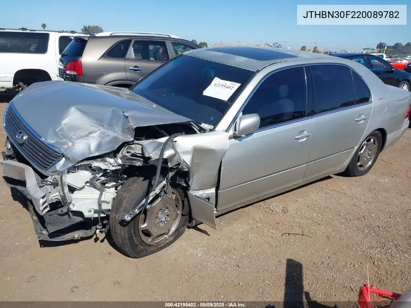 2002 Lexus Ls 430 VIN: JTHBN30F220089782 Lot: 42195402