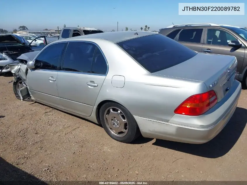 2002 Lexus Ls 430 VIN: JTHBN30F220089782 Lot: 42195402