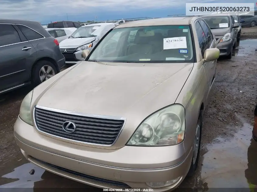 2002 Lexus Ls 430 VIN: JTHBN30F520063273 Lot: 42478656