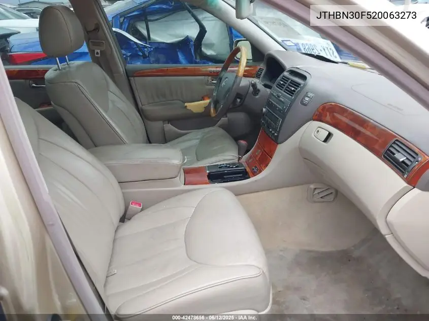 2002 Lexus Ls 430 VIN: JTHBN30F520063273 Lot: 42478656