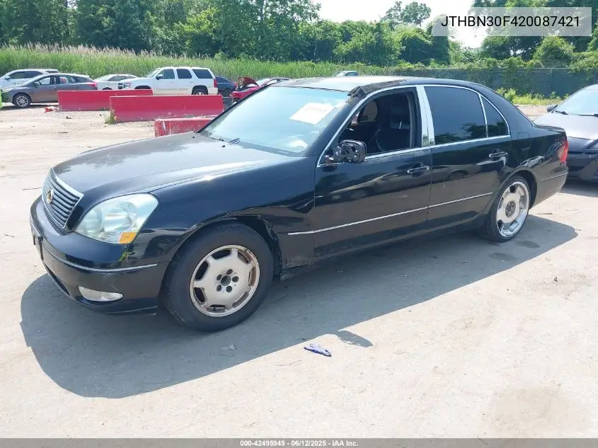 2002 Lexus Ls 430 VIN: JTHBN30F420087421 Lot: 42495949