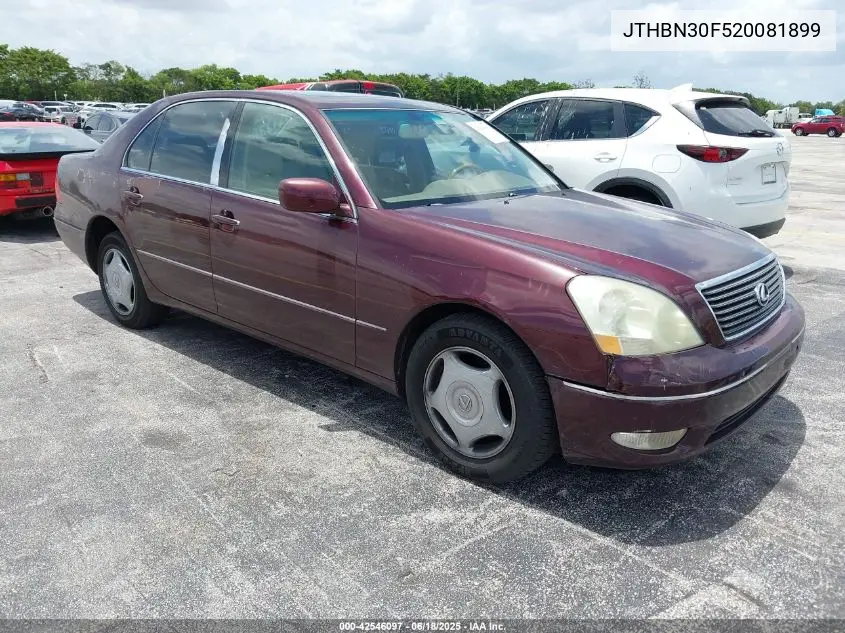 2002 Lexus Ls 430 VIN: JTHBN30F520081899 Lot: 42546097