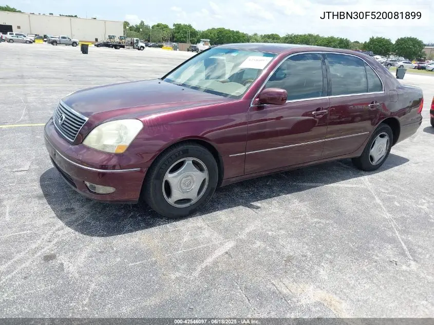 2002 Lexus Ls 430 VIN: JTHBN30F520081899 Lot: 42546097