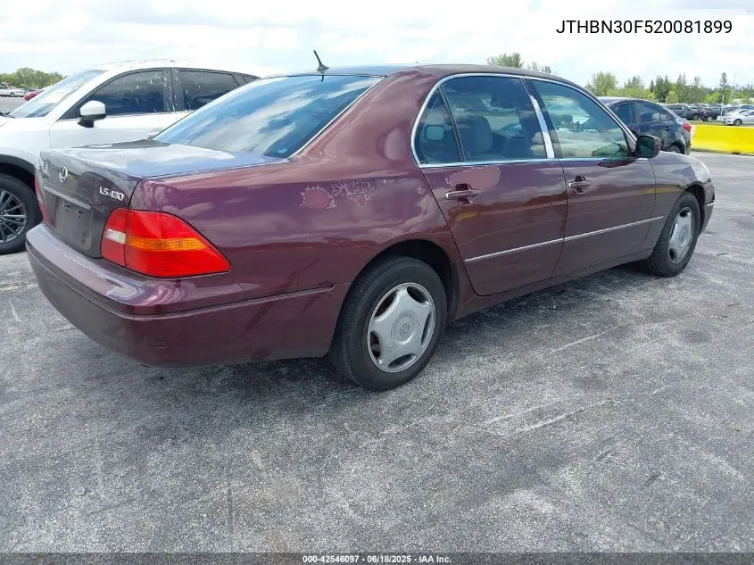 2002 Lexus Ls 430 VIN: JTHBN30F520081899 Lot: 42546097