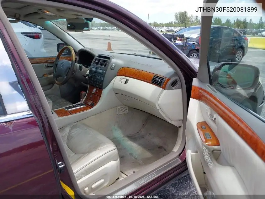 2002 Lexus Ls 430 VIN: JTHBN30F520081899 Lot: 42546097
