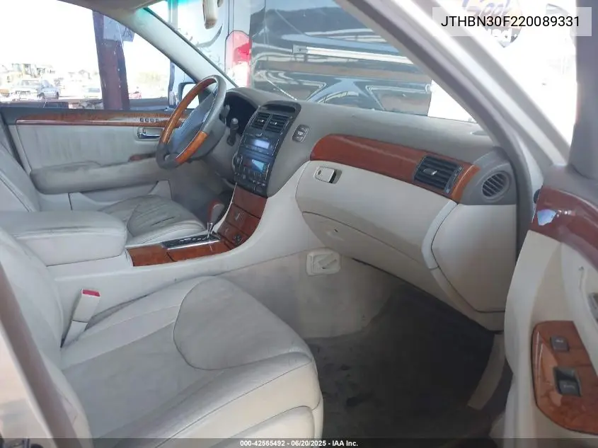 2002 Lexus Ls 430 VIN: JTHBN30F220089331 Lot: 42565492