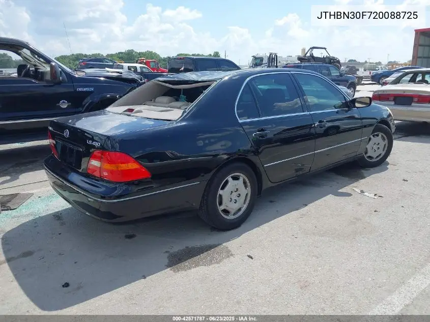 2002 Lexus Ls 430 VIN: JTHBN30F720088725 Lot: 42571787