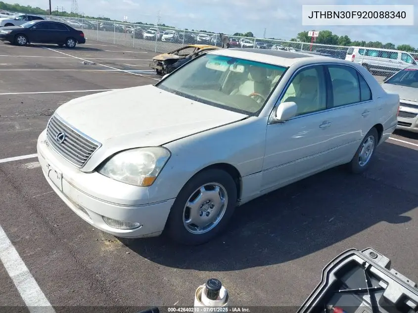 2002 Lexus Ls 430 VIN: JTHBN30F920088340 Lot: 42640210