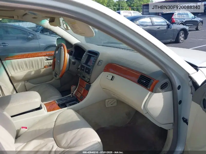 2002 Lexus Ls 430 VIN: JTHBN30F920088340 Lot: 42640210