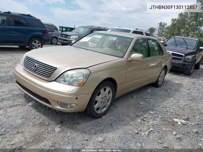 2003 Lexus Ls 430 VIN: JTHBN30F130112857 Lot: 42180049