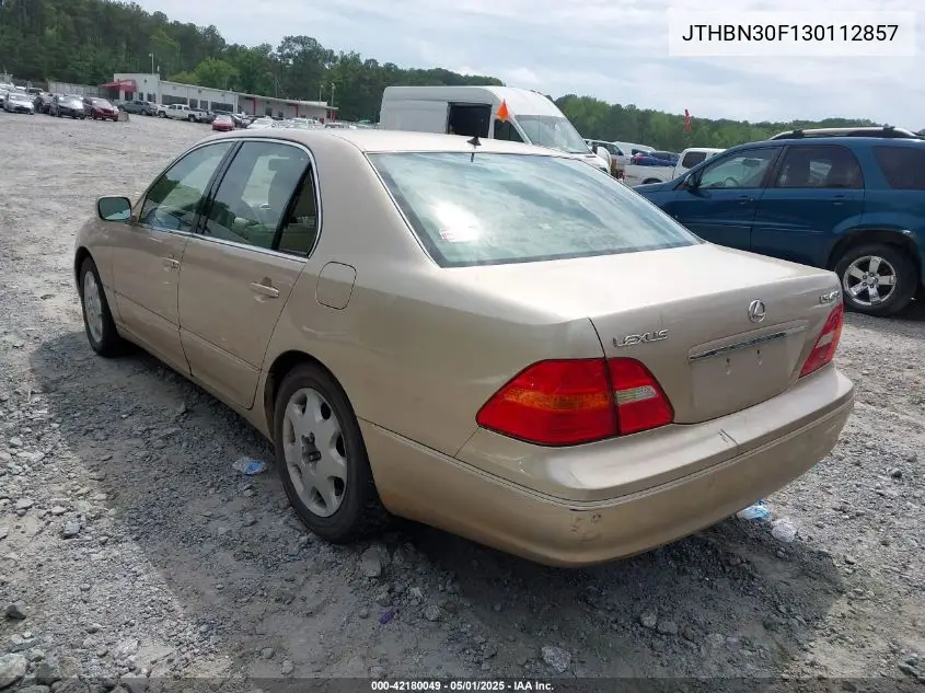 2003 Lexus Ls 430 VIN: JTHBN30F130112857 Lot: 42180049