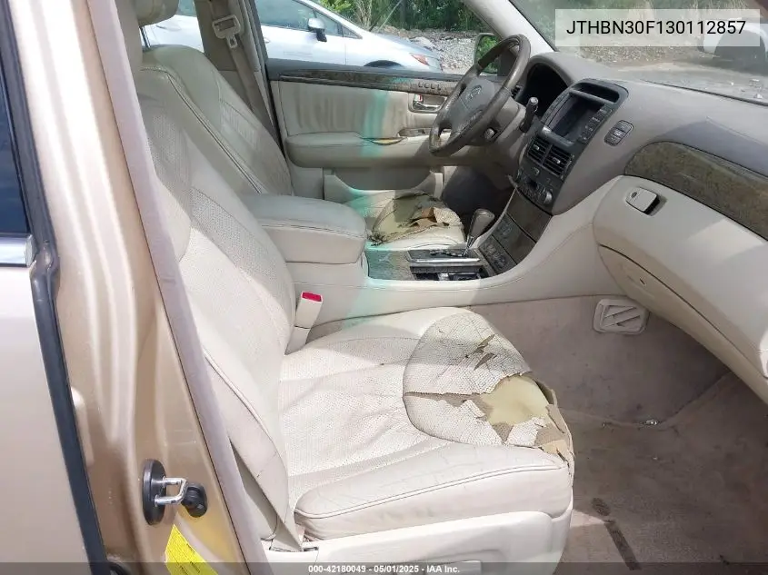 2003 Lexus Ls 430 VIN: JTHBN30F130112857 Lot: 42180049