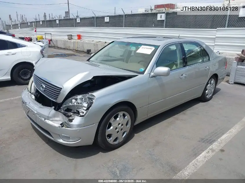 2003 Lexus Ls 430 VIN: JTHBN30F830105128 Lot: 42256088