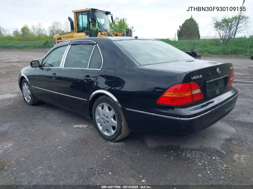 2003 Lexus Ls 430 VIN: JTHBN30F930109155 Lot: 42277506