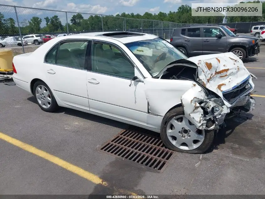 2003 Lexus Ls 430 VIN: JTHBN30FX30096206 Lot: 42650980