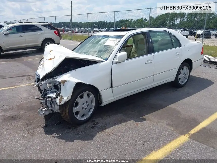 2003 Lexus Ls 430 VIN: JTHBN30FX30096206 Lot: 42650980