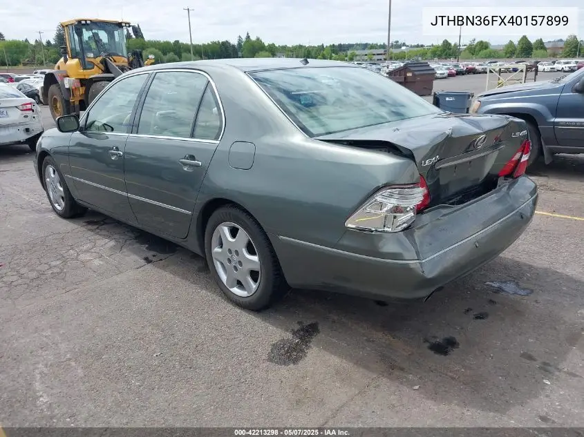 2004 Lexus Ls 430 VIN: JTHBN36FX40157899 Lot: 42255852