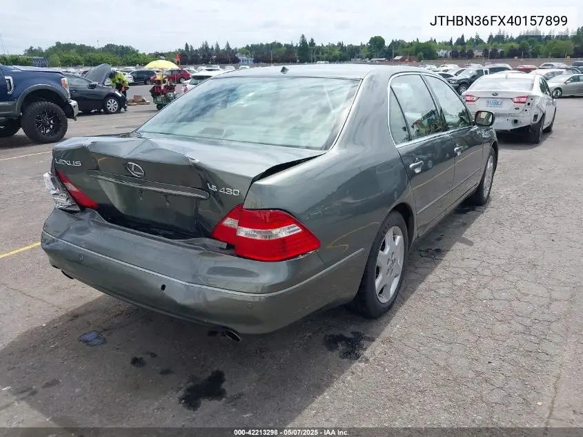 2004 Lexus Ls 430 VIN: JTHBN36FX40157899 Lot: 42255852