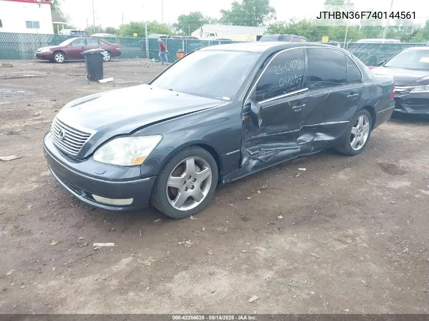 2004 Lexus Ls 430 VIN: JTHBN36F740144561 Lot: 42256028