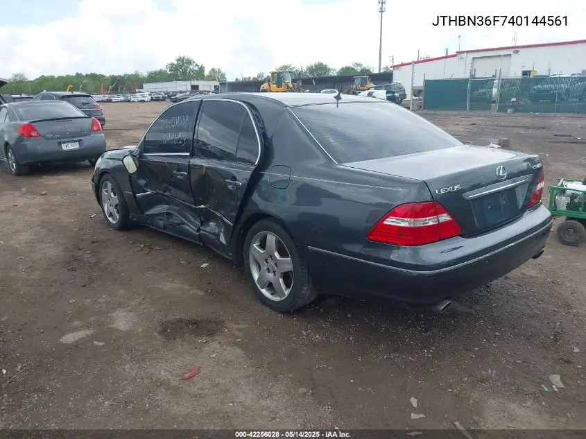 2004 Lexus Ls 430 VIN: JTHBN36F740144561 Lot: 42256028