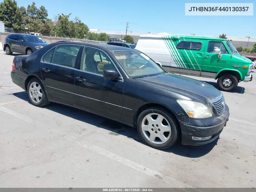 2004 Lexus Ls 430 VIN: JTHBN36F440130357 Lot: 42539743