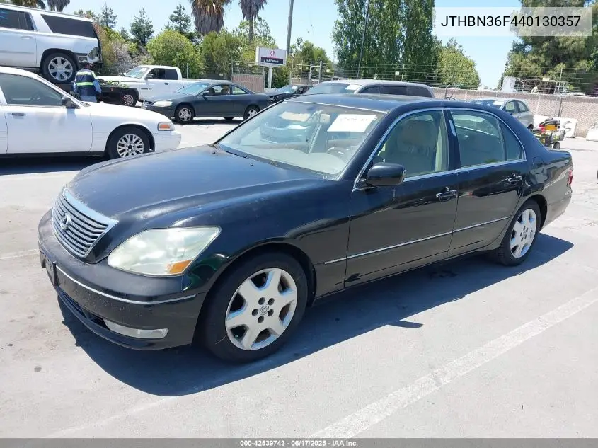 2004 Lexus Ls 430 VIN: JTHBN36F440130357 Lot: 42539743