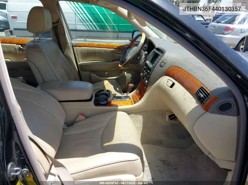 2004 Lexus Ls 430 VIN: JTHBN36F440130357 Lot: 42539743