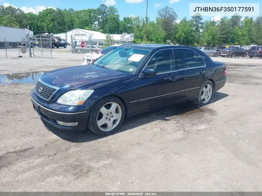 2005 Lexus Ls 430 VIN: JTHBN36F350177591 Lot: 42147499