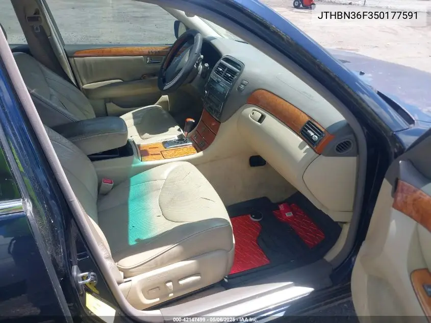 2005 Lexus Ls 430 VIN: JTHBN36F350177591 Lot: 42147499