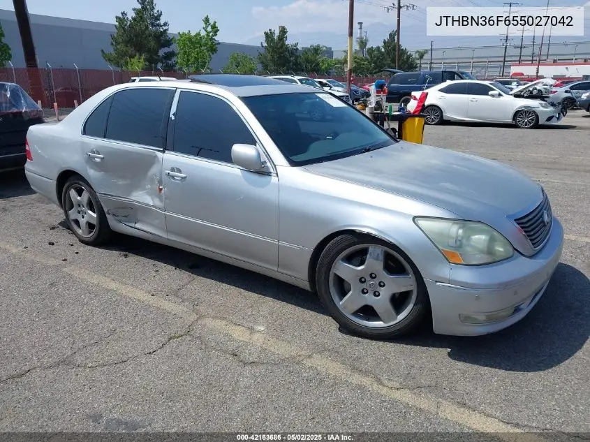 2005 Lexus Ls 430 VIN: JTHBN36F655027042 Lot: 42163686