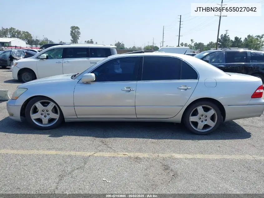 2005 Lexus Ls 430 VIN: JTHBN36F655027042 Lot: 42163686
