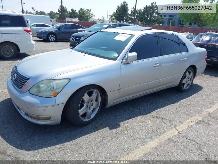 2005 Lexus Ls 430 VIN: JTHBN36F655027042 Lot: 42163686