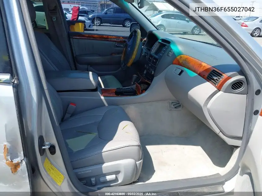2005 Lexus Ls 430 VIN: JTHBN36F655027042 Lot: 42163686