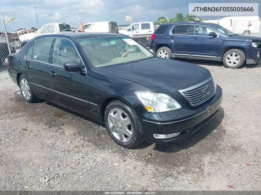 2005 Lexus Ls 430 VIN: JTHBN36F055005666 Lot: 42220985
