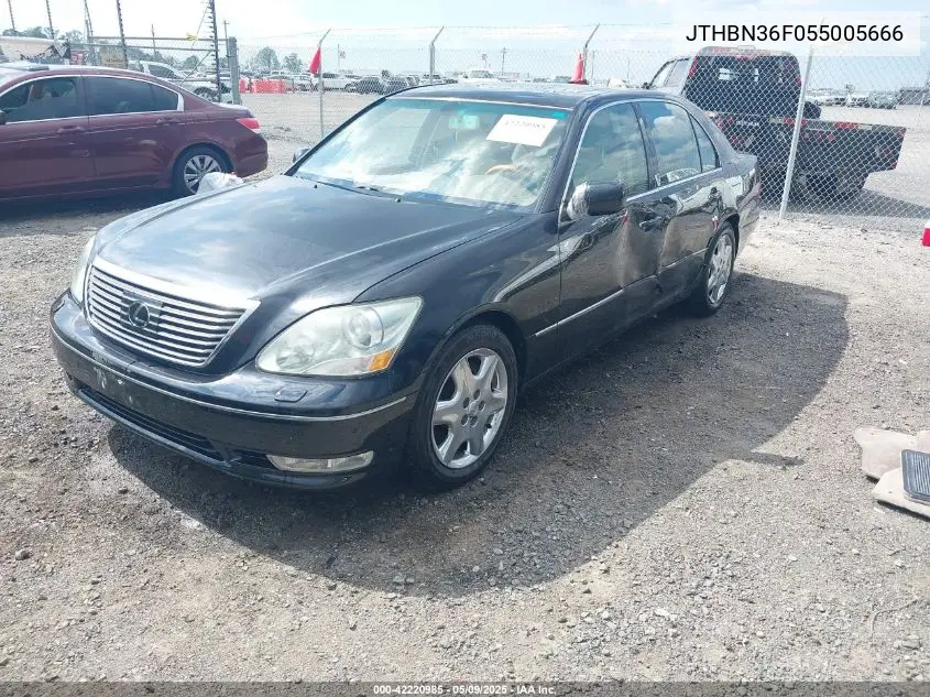 2005 Lexus Ls 430 VIN: JTHBN36F055005666 Lot: 42220985