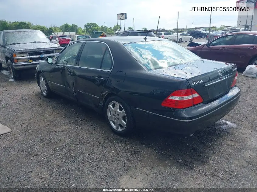2005 Lexus Ls 430 VIN: JTHBN36F055005666 Lot: 42220985