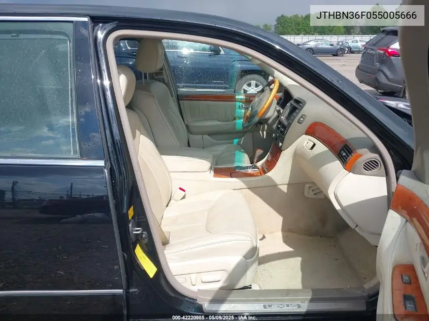 2005 Lexus Ls 430 VIN: JTHBN36F055005666 Lot: 42220985