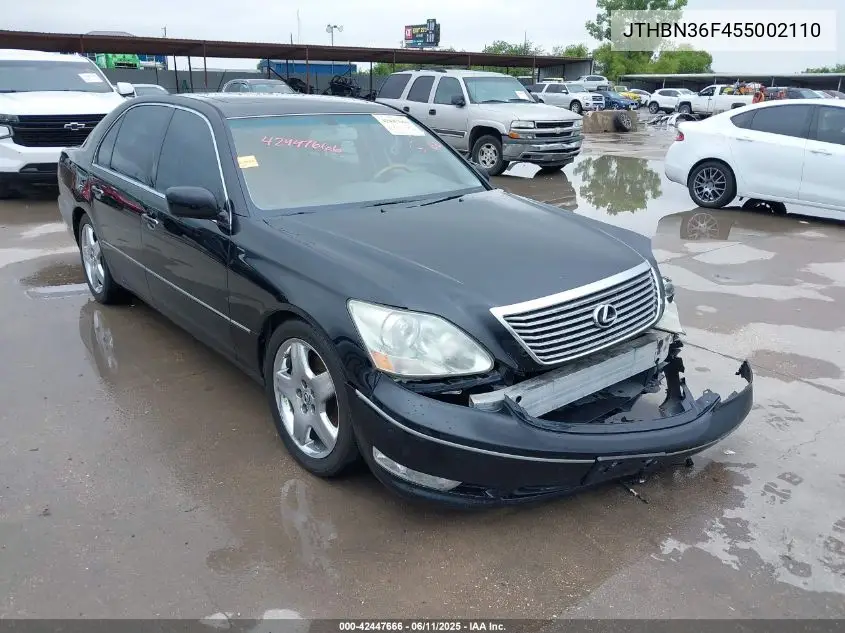 2005 Lexus Ls 430 VIN: JTHBN36F455002110 Lot: 42447666