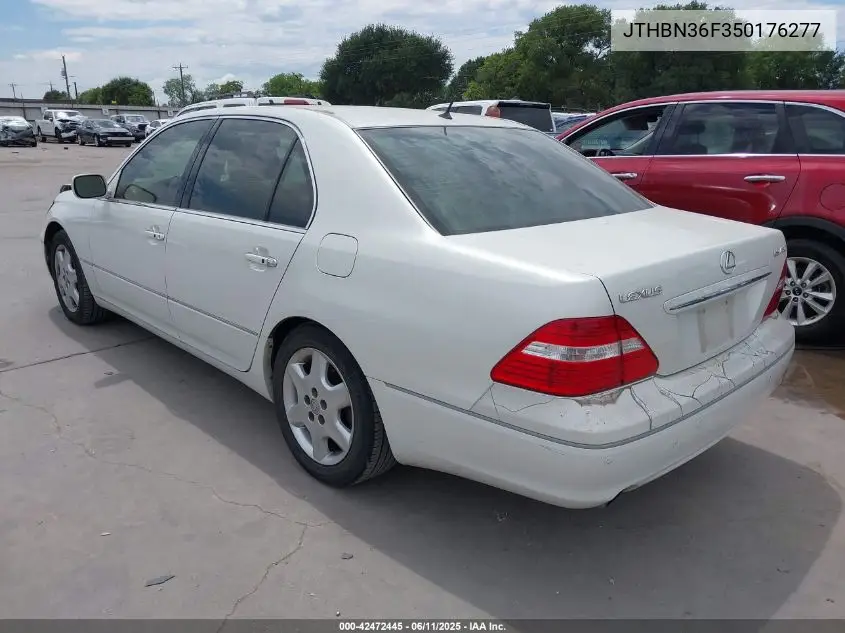 2005 Lexus Ls 430 VIN: JTHBN36F350176277 Lot: 42472445