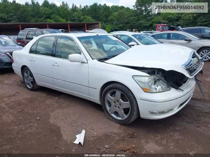 2005 Lexus Ls 430 VIN: JTHBN36F955014592 Lot: 42499422