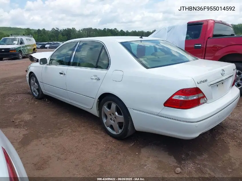 2005 Lexus Ls 430 VIN: JTHBN36F955014592 Lot: 42499422