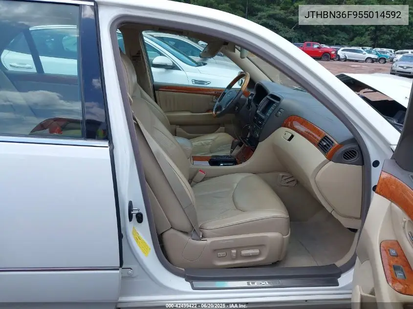 2005 Lexus Ls 430 VIN: JTHBN36F955014592 Lot: 42499422
